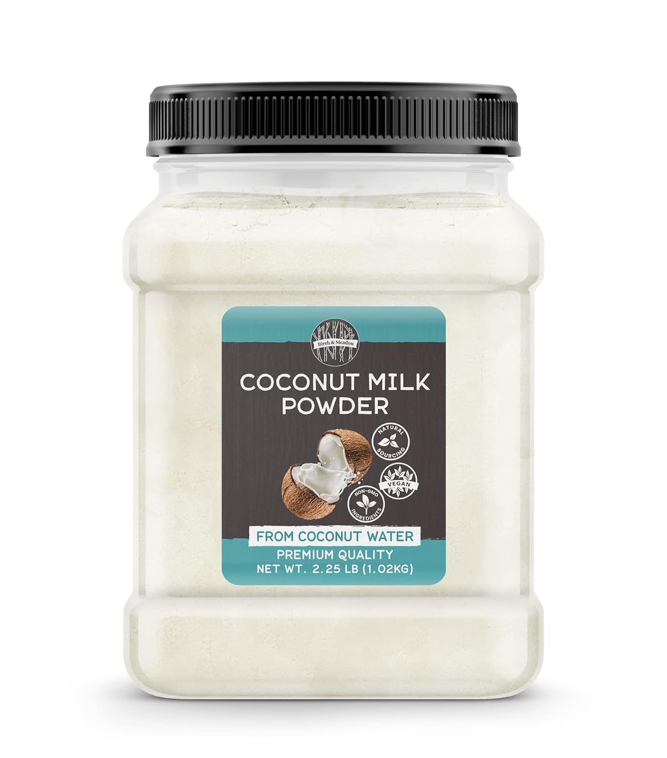 Birch & Meadow 2.25 Lb Of Coconut Milk Powder, Non-Gmo, Delicious Real Taste, Drinks