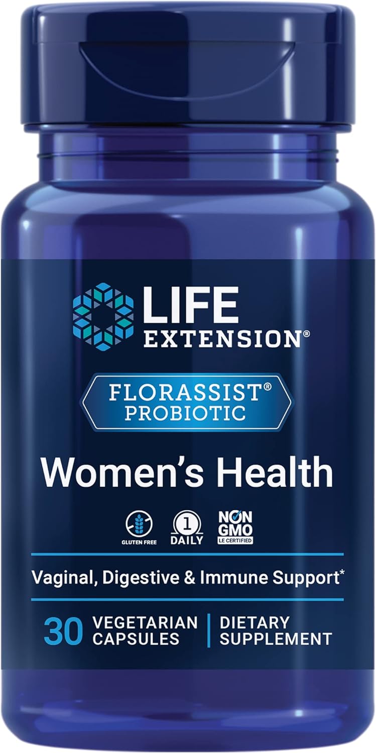 Life Extension Florassist® Probiotic Women'S Health, Vaginal Health, Digestive Health, Immune Health, Gluten-Free, Non-Gmo, Vegetarian, Once-Daily Formula, 30 Capsules