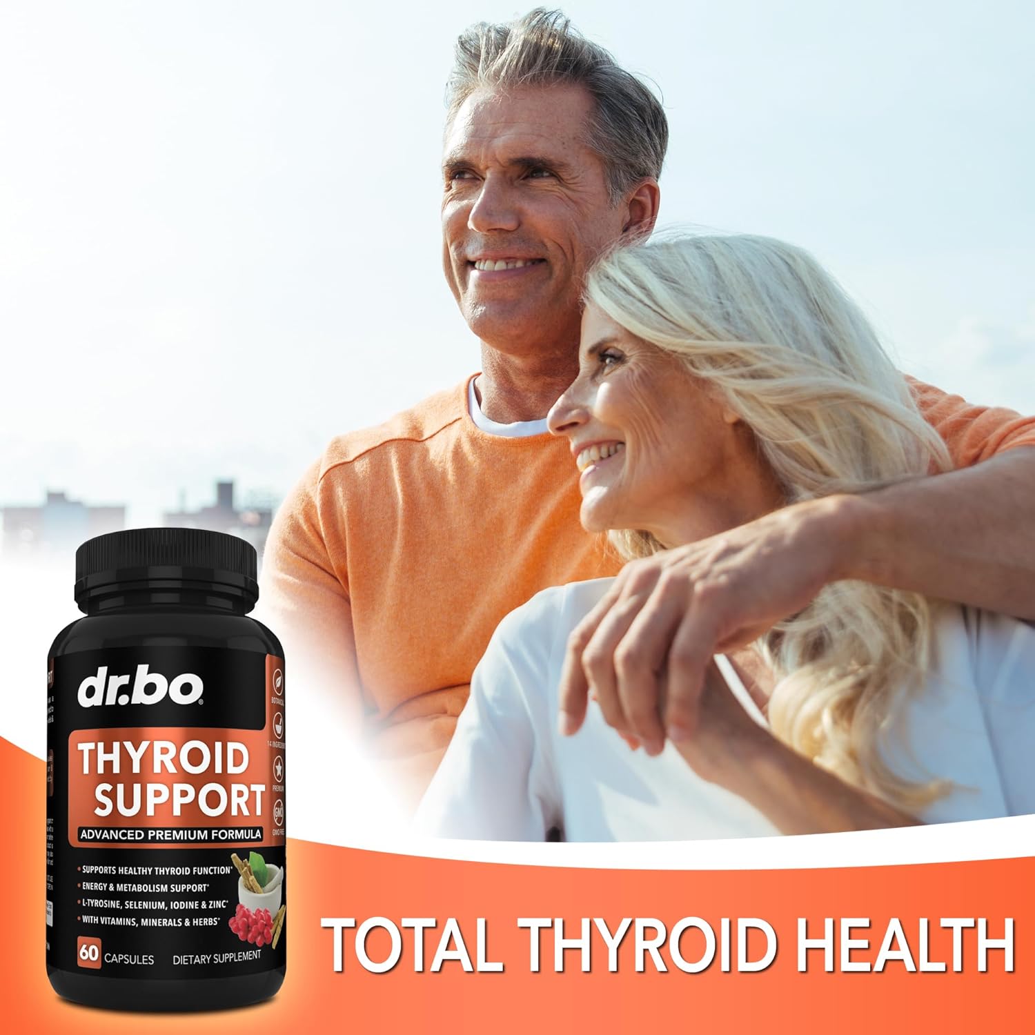 Thyroid Support for Women & Men Supplement - Natural Metabolism, Mood & Energy Enhancer with L-Tyrosine Selenium Iodine Zinc Bladderwrack Kelp & Ashwagandha Thyroid Supplement Complex Vitamin 60 Pills : Health & Household