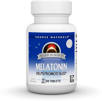 Source Naturals Sleep Science Melatonin, Helps Promote Sleep* 10 Mg - 60 Tablets