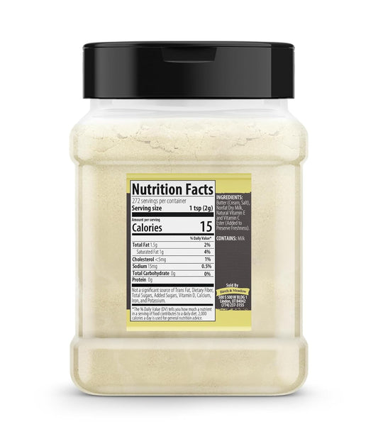 Birch & Meadow Butter Powder, 1.2 Lbs, Popcorn Topping, Rich & Creamy, Butter Substitute