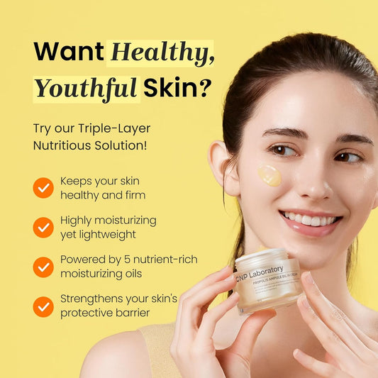 Cnp Propolis Ampule Oil-In-Cream - Moisturizing Cream With Propolis Extract, 5 Oil Blend, Ceramide & Hyaluronic Acid For Firm & Radiant Skin, Gifts For Women, Korean Skin Care (1.76 Fl. Oz)