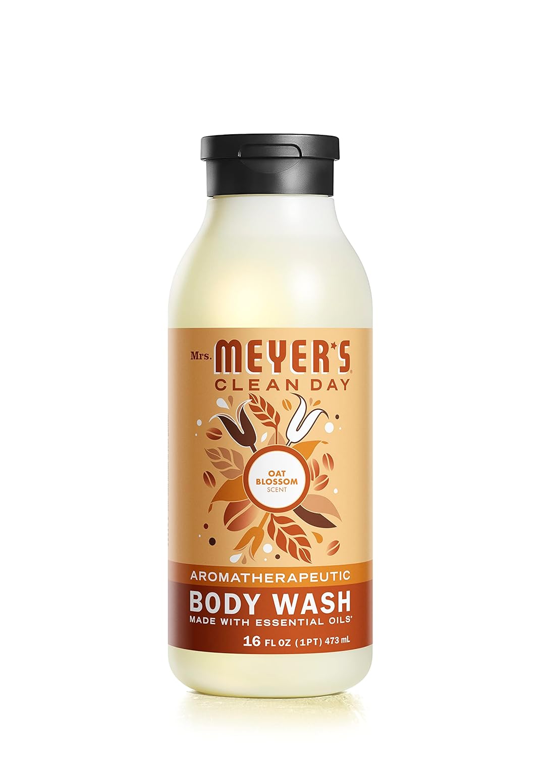 Mrs. Meyer'S Clean Day Moisturizing Body Wash For Women And Men, Biodegradable Shower Gel Formula Made With Essential Oils, Oat Blossom Scent, 16 Oz
