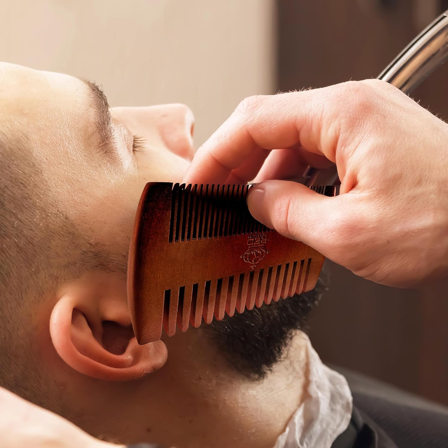 Red By Kiss Premium Wood Men Long Beard Comb, Easy Detangling And Styling, Durable Design For Gentle Beard Hair & Mustache Grooming Essential, No Snagging & Pulling, Maximize Conditioning : Beauty & Personal Care