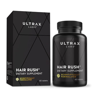 Hair Growth Supplements with Solubilized Keratin for Visibly Thicker and Stronger Hair, 23 Hair Vitamins, Science Backed Hair Growth Product - 1 Month Supply by Ultrax Labs