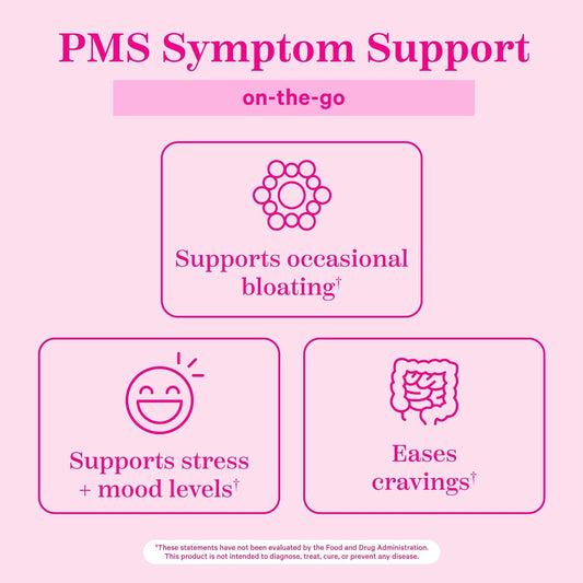 Pink Stork Organic Pms Support Sweets For Teens And Women - Simple & Natural Ingredients Vitamin B6 And Peppermint - Period, Digestion, Bloating, Mood Swings - 30 Drops