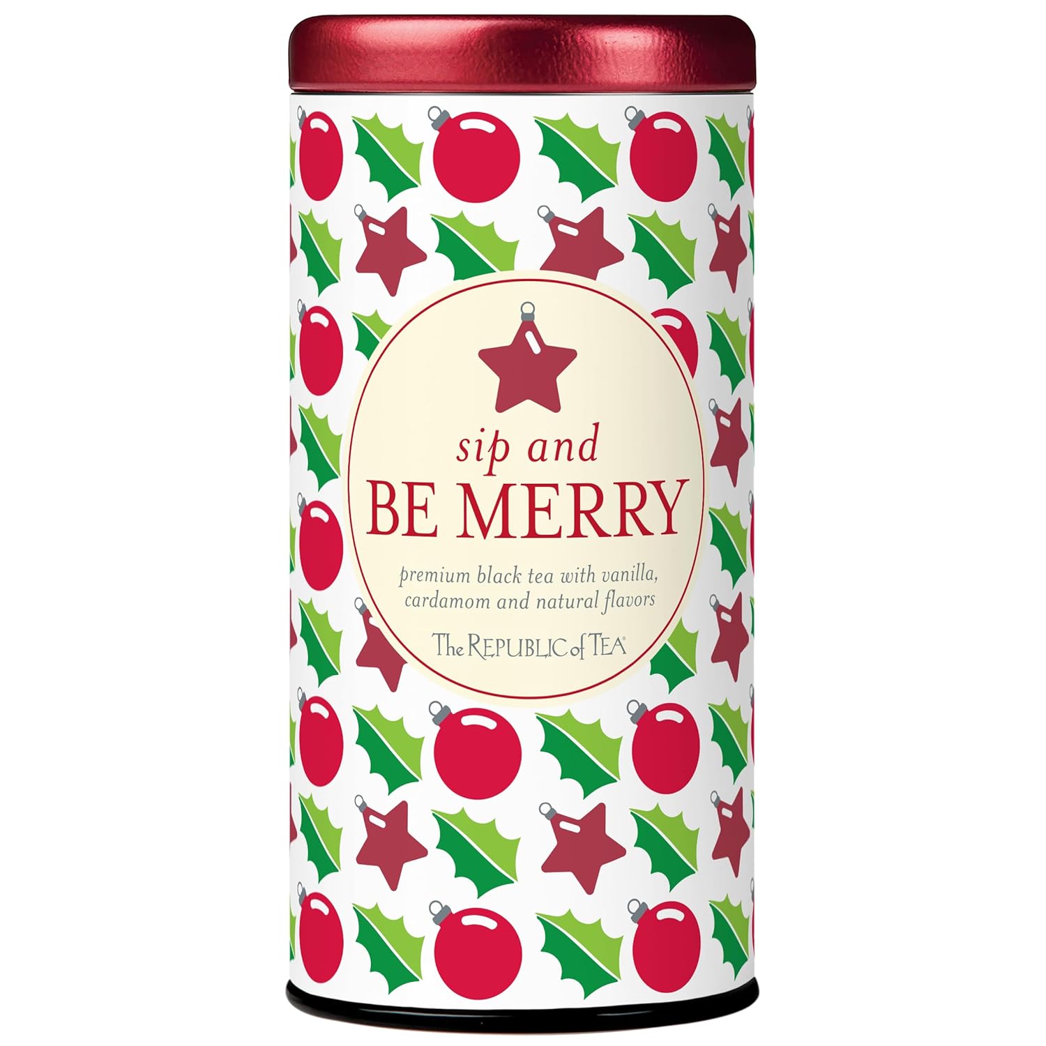The Republic Of Tea — Sip And Be Merry, Holiday Gift Tea, 50 Tea Bags, Naturally Caffeinated