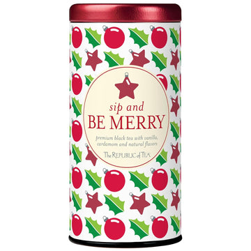 The Republic Of Tea — Sip And Be Merry, Holiday Gift Tea, 50 Tea Bags, Naturally Caffeinated