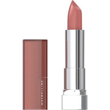 Maybelline Color Sensational Lipstick, Lip Makeup, Cream Finish, Hydrating Lipstick, Crazy For Coffee, Nude Pink ,1 Count