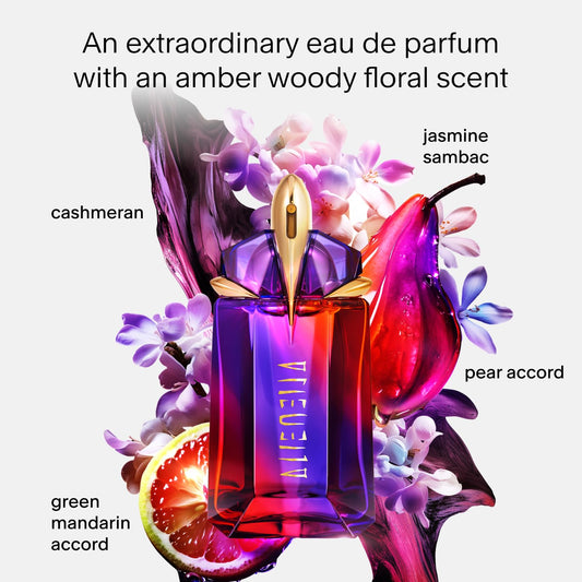 Mugler Alien Hypersense - Eau De Parfum - Women'S Fragrance - Floral & Woody - With Green Mandarin, Pear Accord, Jasmine, & Cashmere - Long Lasting Perfume