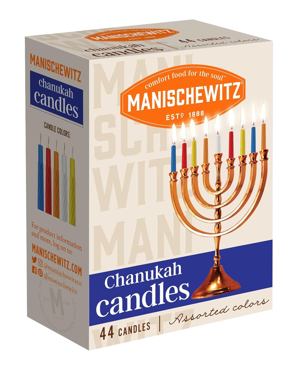 Manischewitz Chanukah Candles, 44 ct : Home & Kitchen