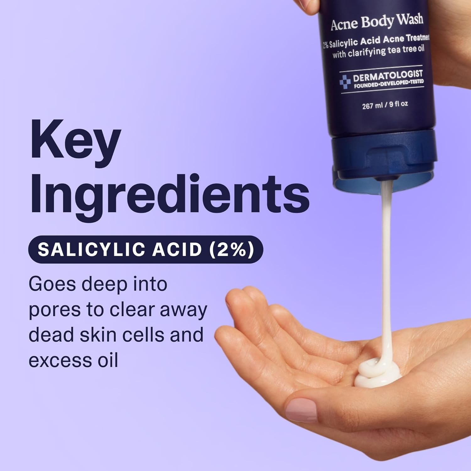 Curology Acne Body Wash, 2% Salicylic Acid Acne Treatment, Treats And Prevents Bacne Breakouts, 9 Fl Oz : Beauty & Personal Care