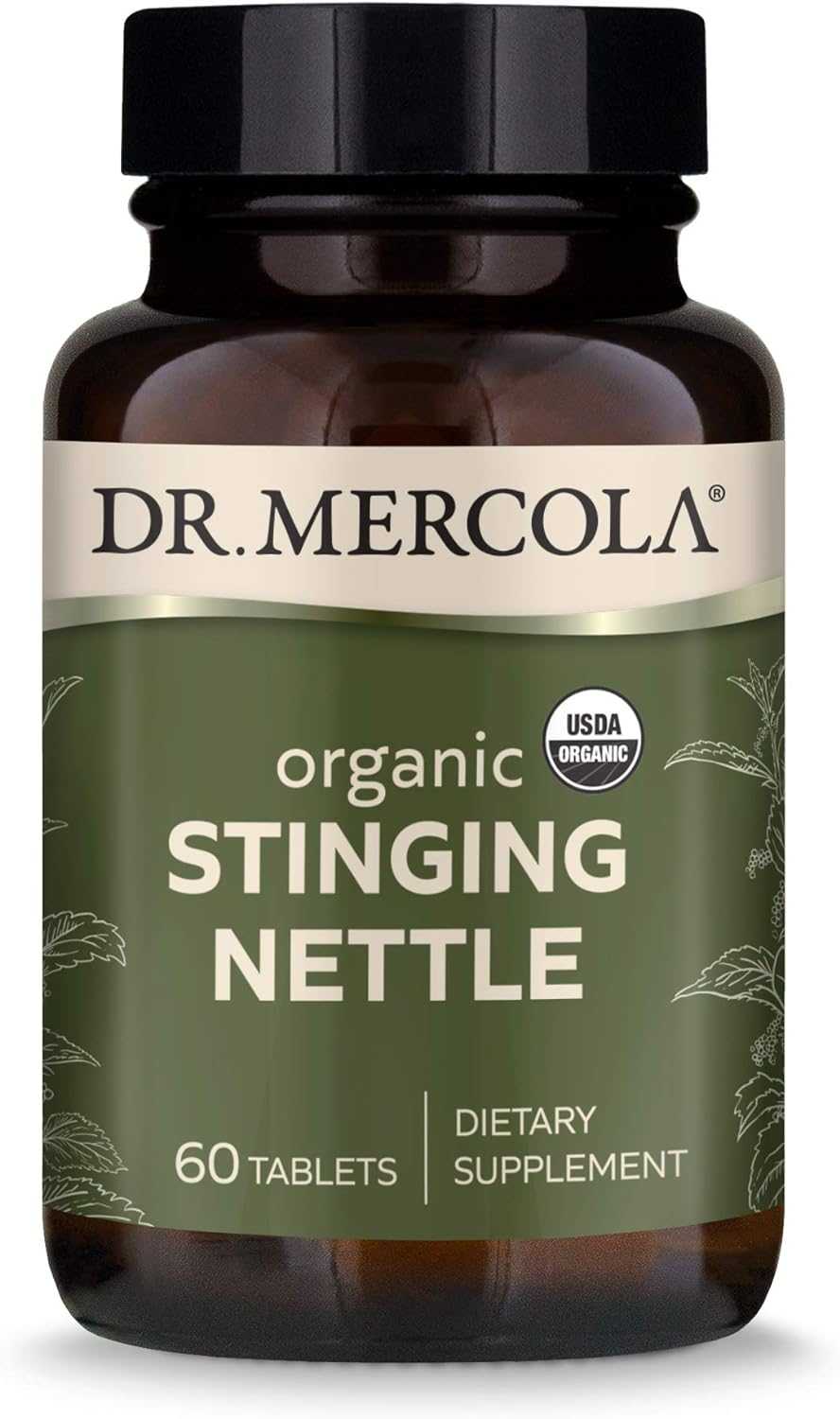 Dr. Mercola Organic Stinging Nettle Dietary Supplement, 60 Servings (60 Tablets), non GMO, Gluten Free, Soy Free, USDA Organic