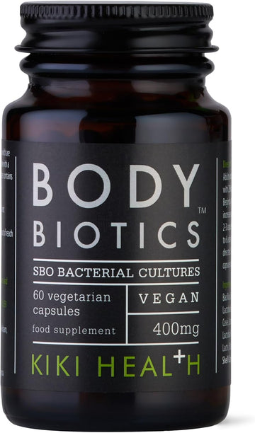 Kiki Health - Body Biotics 400Mg, Sbo Bacterial Cultures - Symbiotic Blend Of 8 Highly Effective Friendly Bacteria - Dormant, Alive And Thriving, Naturally Dehydrated - 30 Capsules