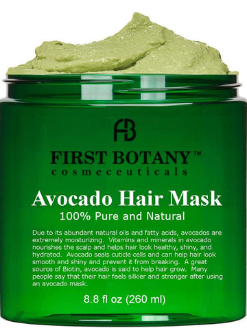 First Botany Hair-Treatment Masks, Avocado Shea Nourishing - Deep Conditioning Hair Mask For Dry Damaged Hair And Growth, Hair Moisturizer & Conditioner, Sulfate Free Hair Care