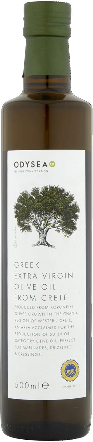 Odysea Pgi Extra Virgin Olive Oil, Chania, Glass Bottle, 500Ml