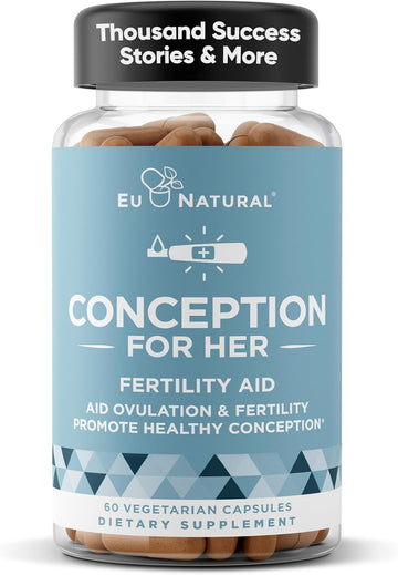 Conception Fertility Supplements For Women – Aids Ovulation, Hormonal Balance, & Regular Cycles – Prenatal Vitamin Support With Myo-Inositol, Folate, Folic Acid, Vitex – 60 Vegetarian Soft Capsules