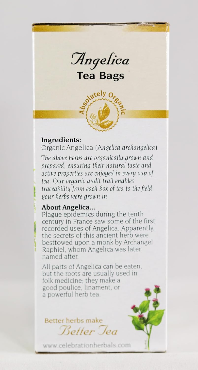 Celebration Herbals Angelica Root Organic 24 Bag, 0.02 Pound : Health & Household
