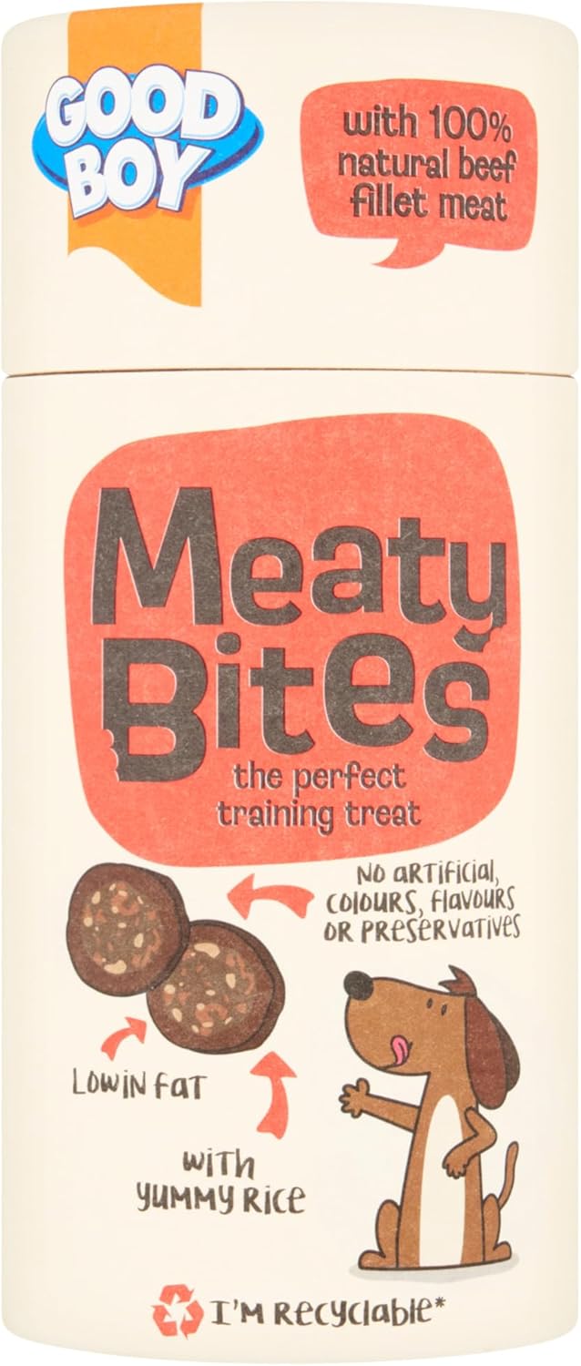 Good Boy Meaty Bites Beef with Rice - Low Fat Dog Treats - Bulk Box 6 x 70g : Amazon.co.uk: Pet Supplies