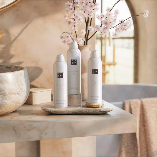 Rituals Shower Foam The Ritual Of Sakura, Value Pack - Gel With Cherry Blossom And Rice Milk, Sensational Foaming Gel - 3 X 200Ml