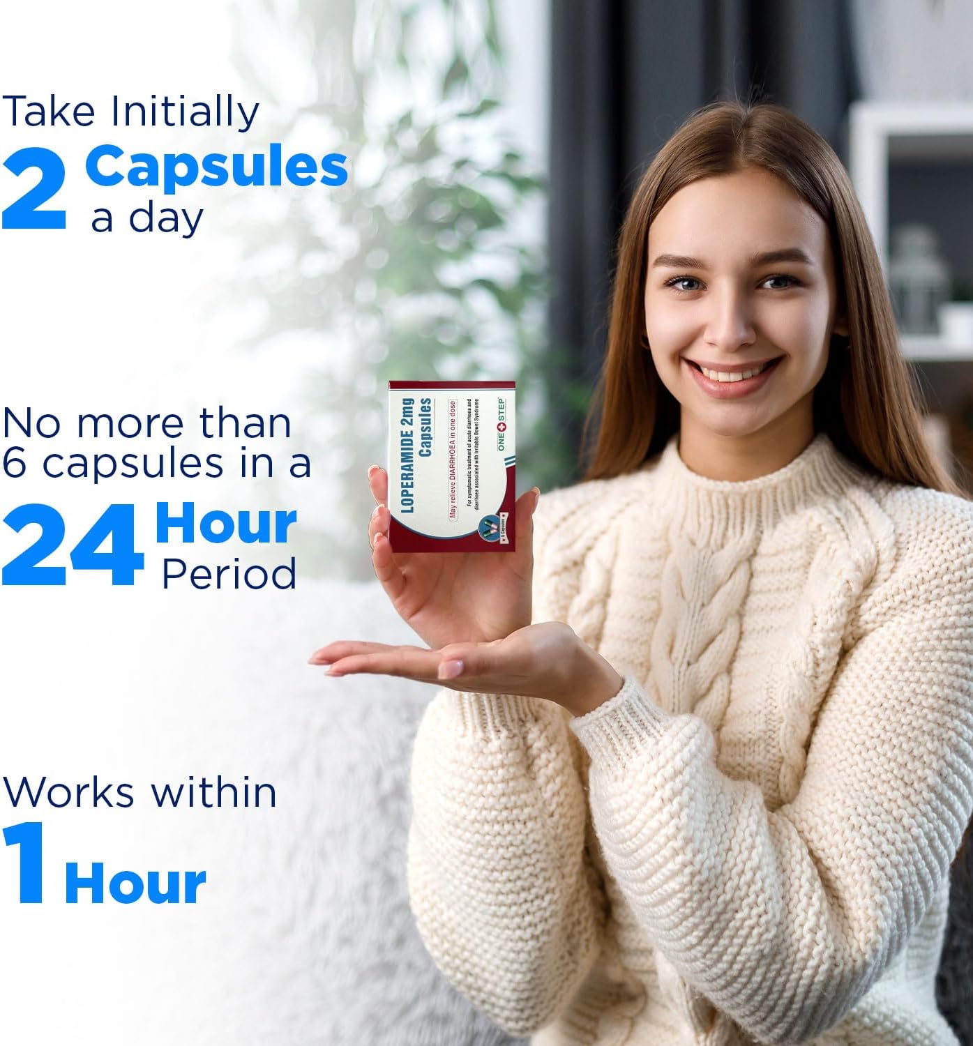 One Step Diarrhoea Relief 2mg Capsules Loperamide Hydrochloride 36 Capsules - 6 Packs : Amazon.co.uk: Health & Personal Care