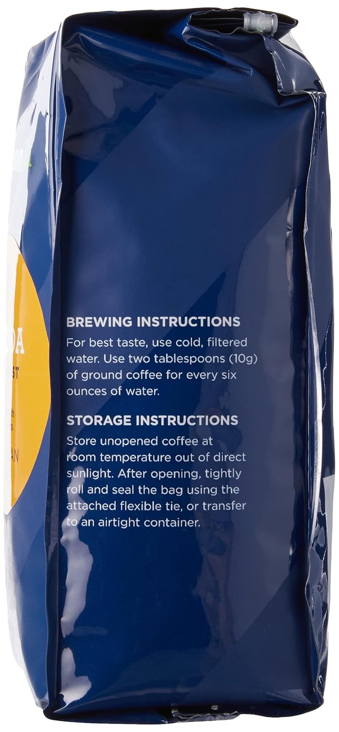 Amazonfresh Direct Trade Rwanda Whole Bean Coffee, Light Roast, 12 Ounce (Pack Of 2)