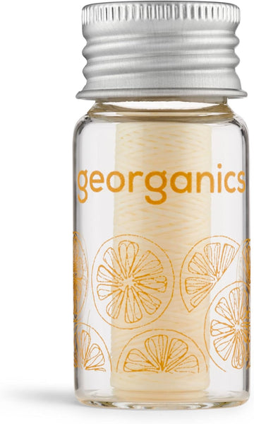 Georganics Orange Flavour Natural Dental Floss, 50 M Length