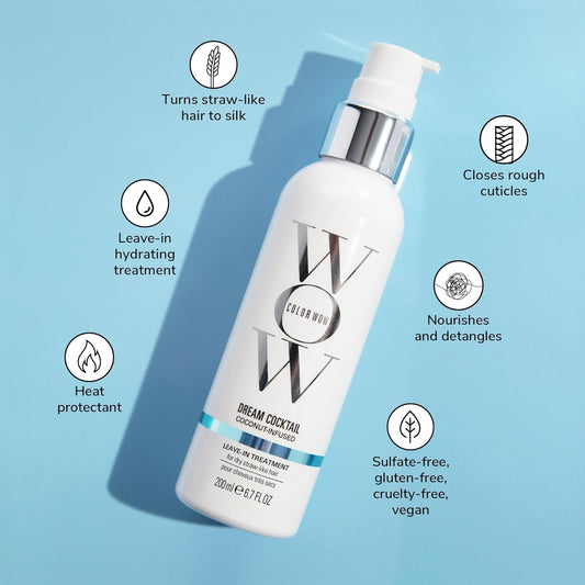 COLOR WOW Coconut Oil Complex for Silky, Frizz-Free Hair - Dream Cocktail Leave-In Conditioner