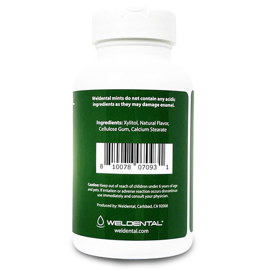 Weldental Xylitol Mints 300 Tablets, Spearmint Flavor, Xylitol Increases Saliva Production, Helps Moisten Dry Mouth