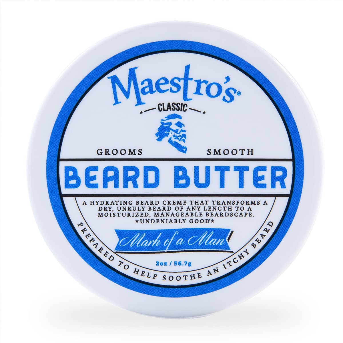 Maestro’S Classic Beard Butter | Anti-Itch, Extra Soothing, Hydrating Beard Creme For All Beard Types & Lengths- Unscented, 4 Ounce