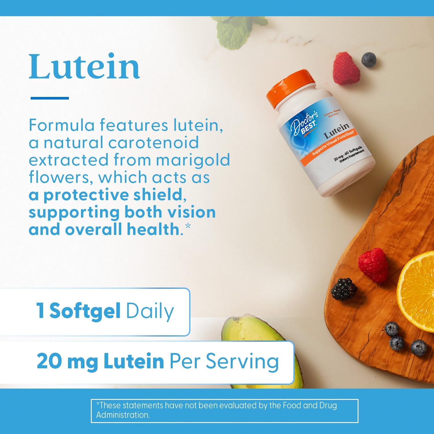 Doctor'S Best Lutein With Gluten Free, Vision Support, 60 Softgels : Health & Household