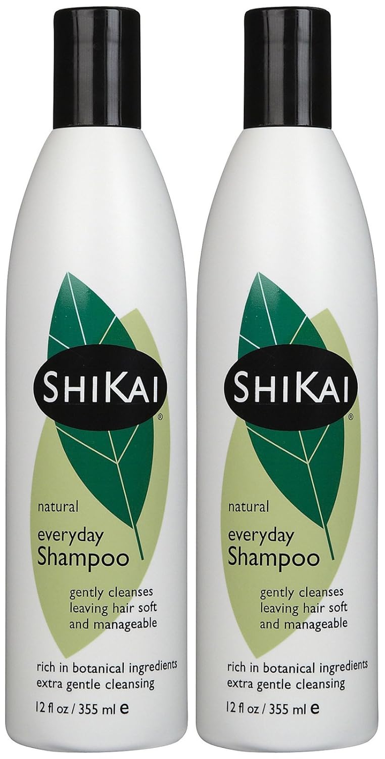 ShiKai Everyday Gentle Cleansing Shampoo (12oz, Pack of 2) | Extra Mild, Gentle, Low Detergent Formula | With Aloe Vera for Healthy, Shiny Hair