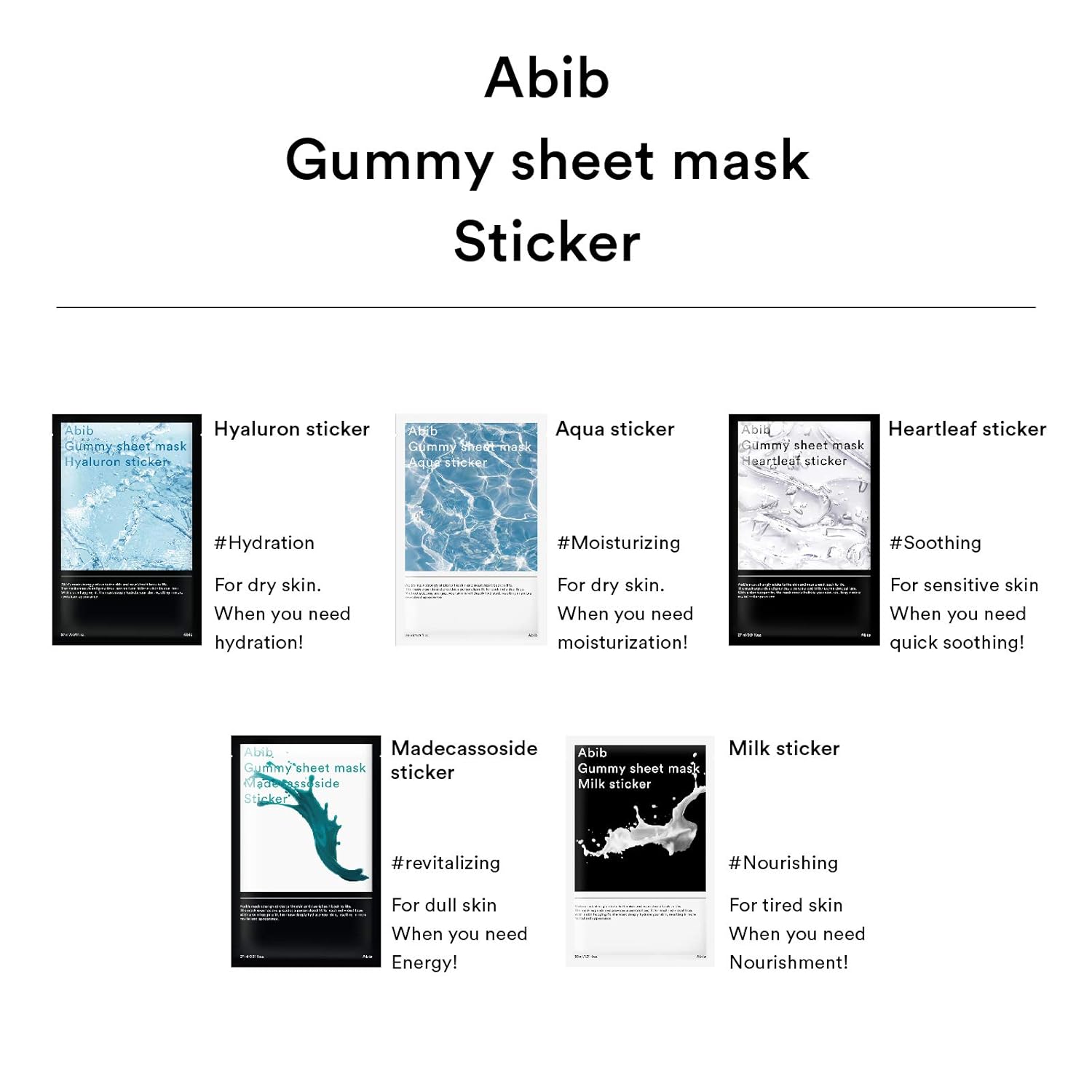 Abib Gummy Sheet Mask Milk Sticker 10 Sheets I Nourishing and Revitalizing for Dryness : Beauty & Personal Care