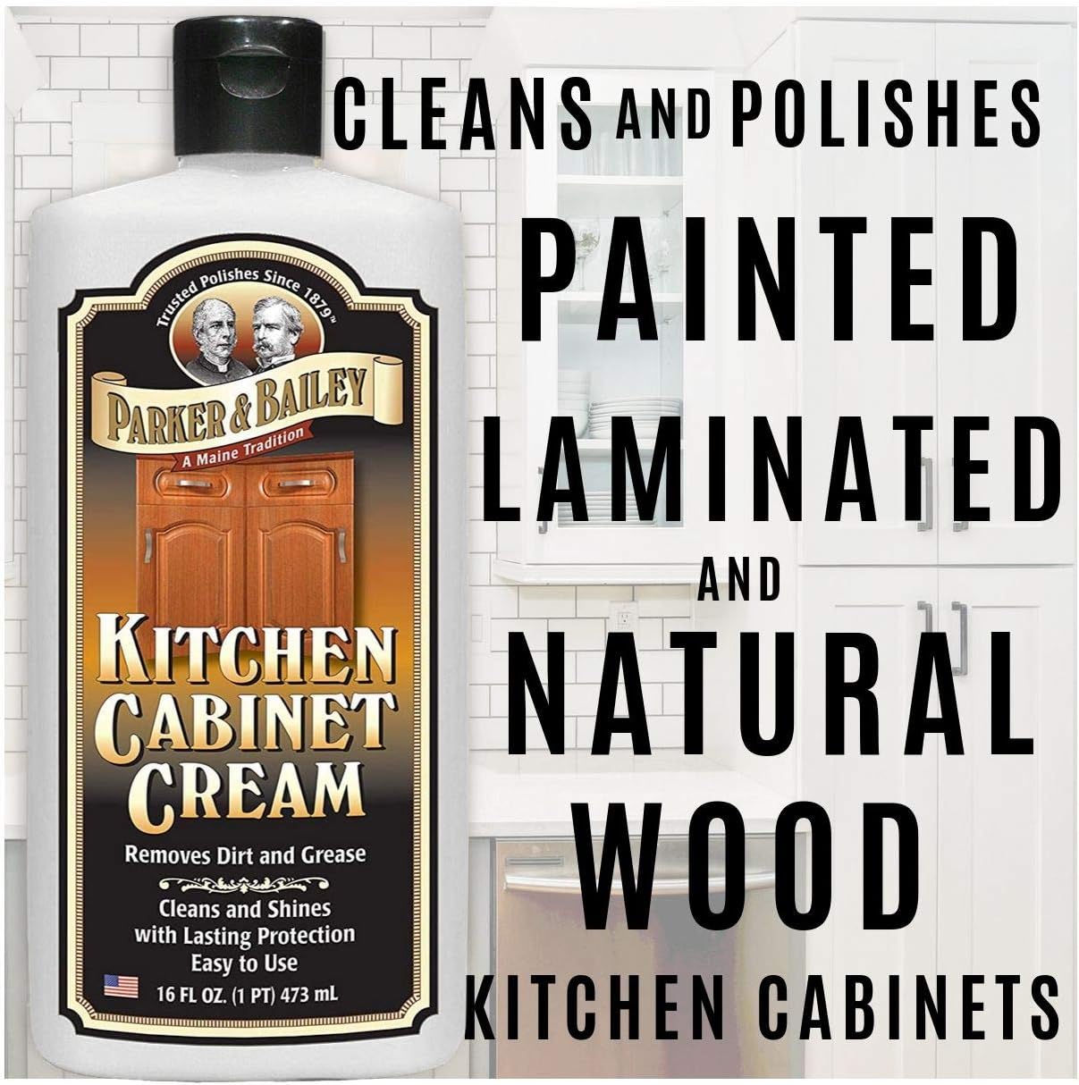 Parker & Bailey Lemon Oil Polish Bundled with Kitchen Cabinet Cream- Furniture Polish Oil and Wood Cleaner 16 oz Combo : Health & Household