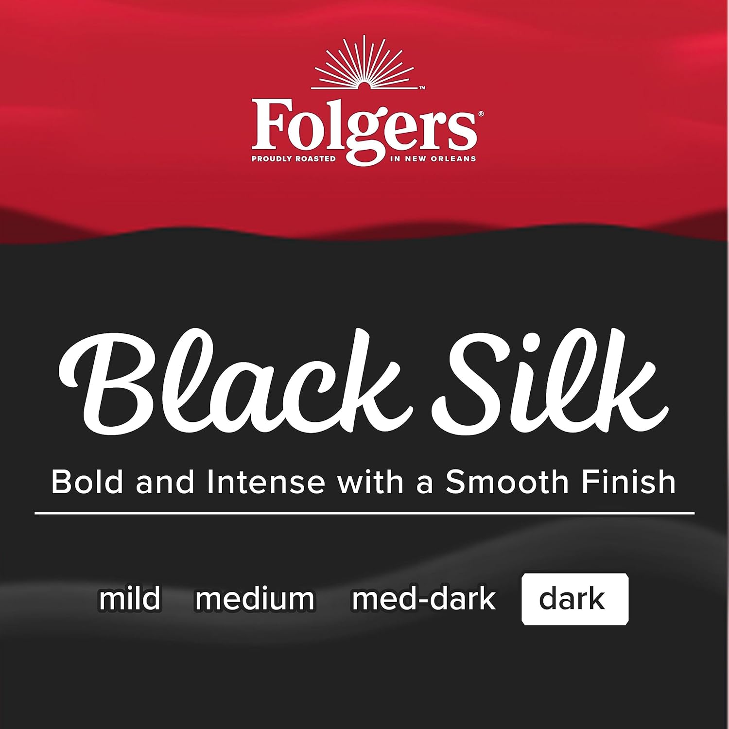 Folgers Black Silk Dark Roast Coffee, 9.6 Ounces (Pack of 6) : Grocery & Gourmet Food