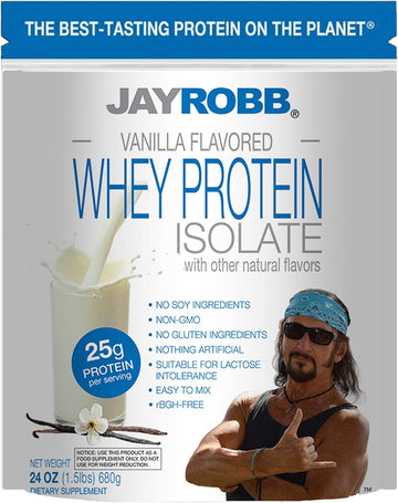 Jay Robb Whey Protein (Vanilla, 1.5 Pound)