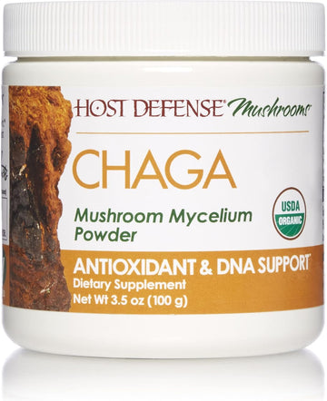 Host Defense, Chaga Powder, Antioxidant Support, Mushroom Supplement, 3., Plain