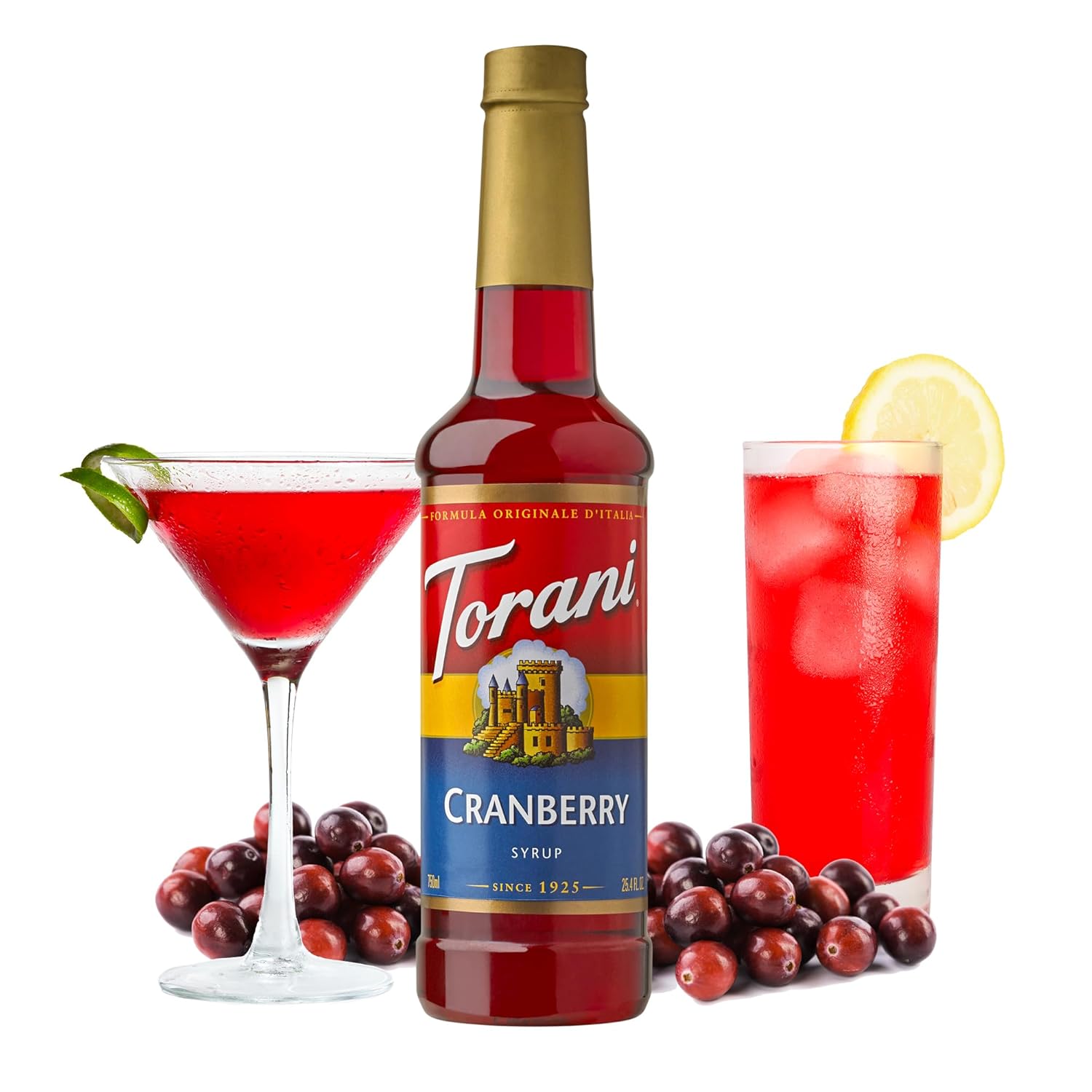 Torani Flavored Drink Syrup, Cranberry, 25.4 Fl Oz (Pack of 4)