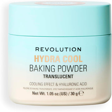 Revolution, Hydra Cool Cooling Loose Baking Powder, Makeup Setting Powder For Hydrating Skin, Enriched With Hyaluronic Acid, Vegan & Cruelty-Free, 30G