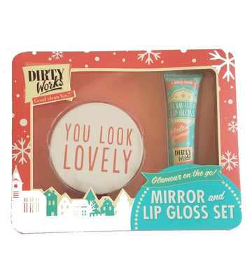 Mirror And Lip Gloss Set