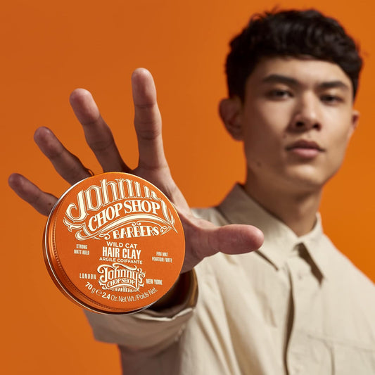 Johnny'S Chop Shop - Wild Cat Hair Clay, Strong Hold, Matt Finish (70G) Pack Of 1