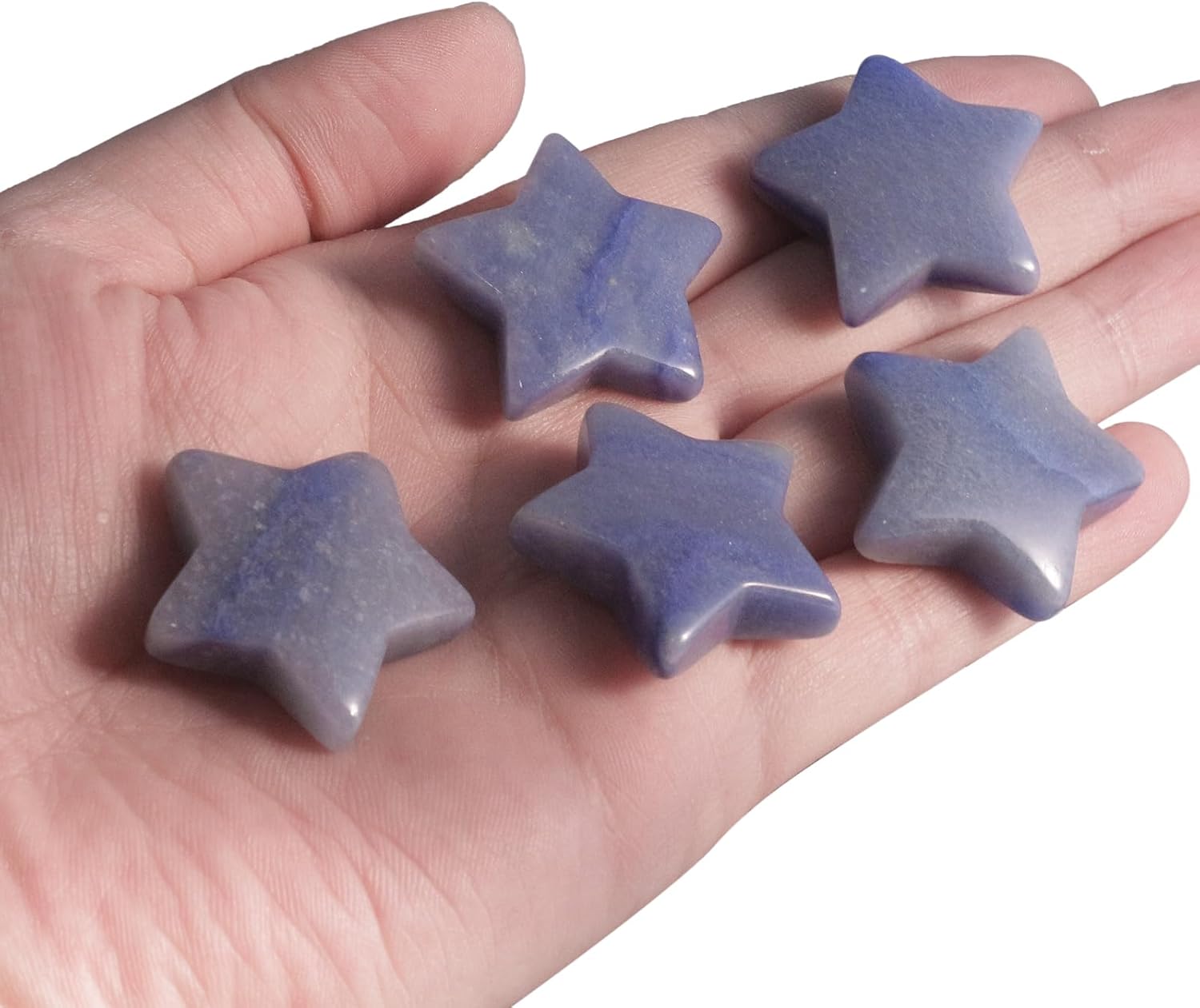 Fekuar ite Crystal Star Chakra Stones For Reiki Healing Yoga Balance Meditation Polished Mini Pocket Palm Stone 1 Inch (30Mm) : Health & Household