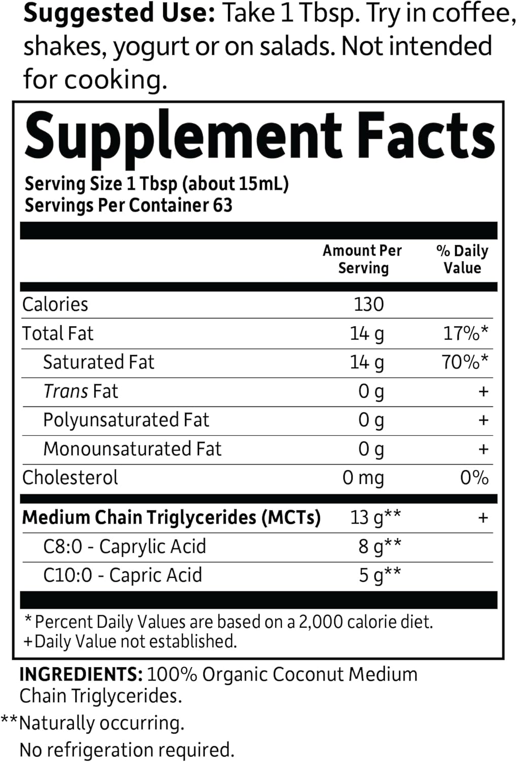Garden Of Life Dr. Formulated Brain Health 100% Organic Coconut Mct Oil 32 Fl Oz Unflavored, 13G Mcts, Keto & Paleo Diet Friendly Body & Brain Fuel, Certified Non-Gmo Vegan & Gluten Free, Hexane-Free