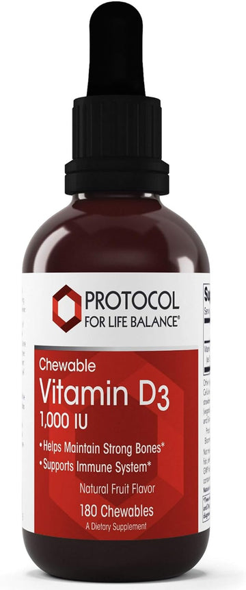 Protocol Liquid Vitamin D3 400 IU - Bone & Teeth Support* - Dietary Supplement for Immunity & Bone Mineralization* - Non-GMO, Halal, Kosher, Keto-Friendly - 527 Servings