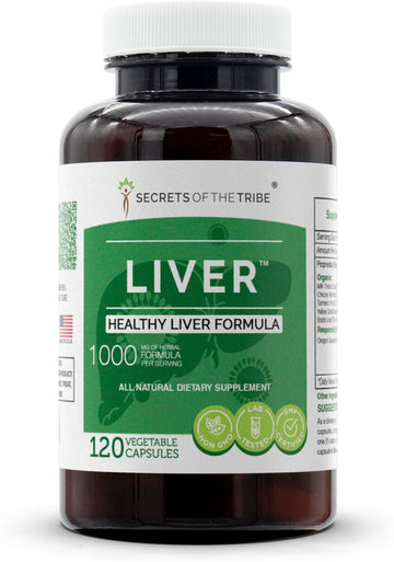 Secrets of the Tribe - Liver, Healthy Liver Formula, Herbal Supplement Blend (120 Capsules)