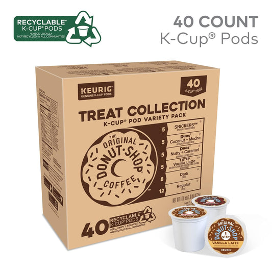 Keurig Donut Shop Coffee Variety Pack, Single Serve K-Cup Pods, 40 Count