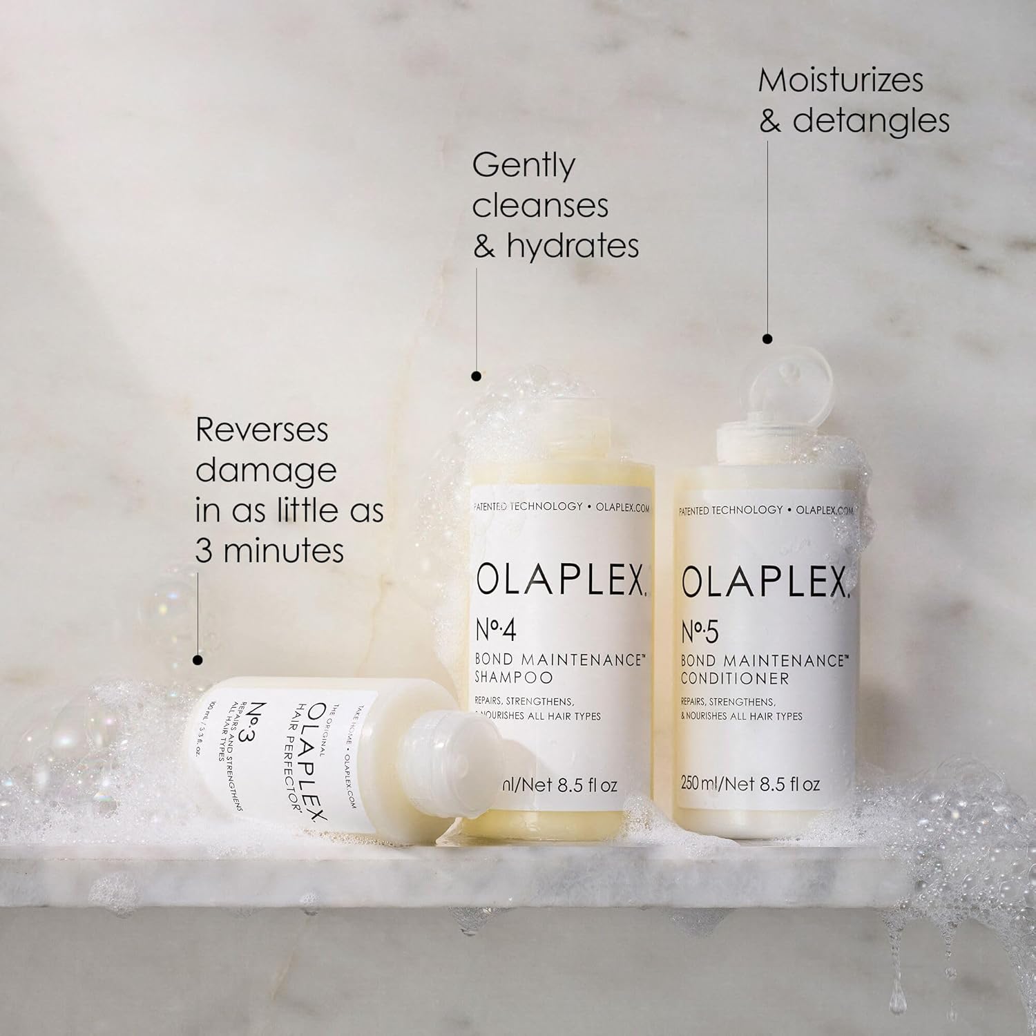 Olaplex No. 4 Bond Maintenance Shampoo, Repairs, Strengthens, & Nourishes All Hair Types, Adds Shine & Leaves Hair Feeling Soft, 8.5 fl oz : Beauty & Personal Care