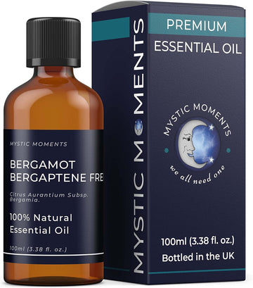 Mystic Moments | Bergamot Bergaptene Free Essential Oil 100ml - Natural oil for Diffusers, Aromatherapy & Massage Blends Vegan GMO Free