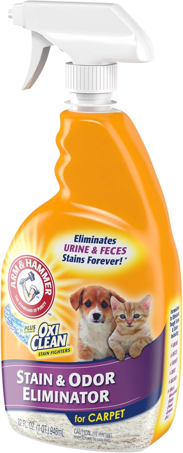 Arm & Hammer Pet Stain and Odor Eliminator, 32 Fl Oz (Pack of 2) : Pet Supplies