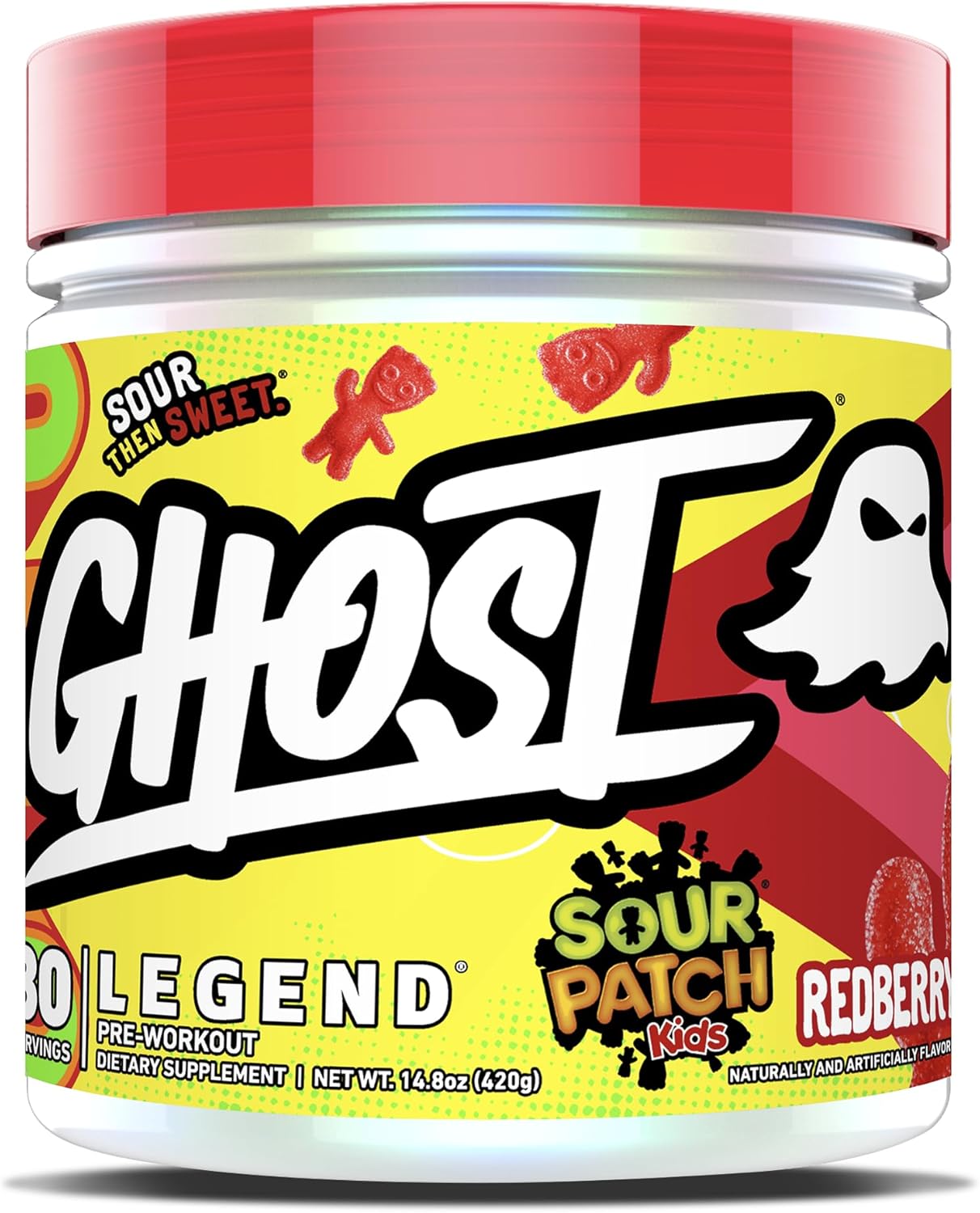 Ghost Legend V3 Pre-Workout Powder, Sour Patch Kids Redberry - 30 Servings – Pre-Workout For Men & Women With Caffeine, L-Citrulline, & Beta Alanine For Energy & Focus